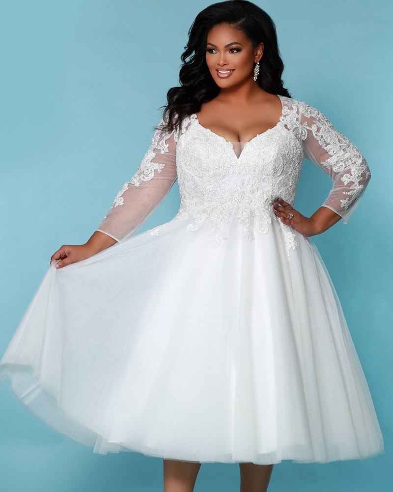 Length wedding sale dress size 18